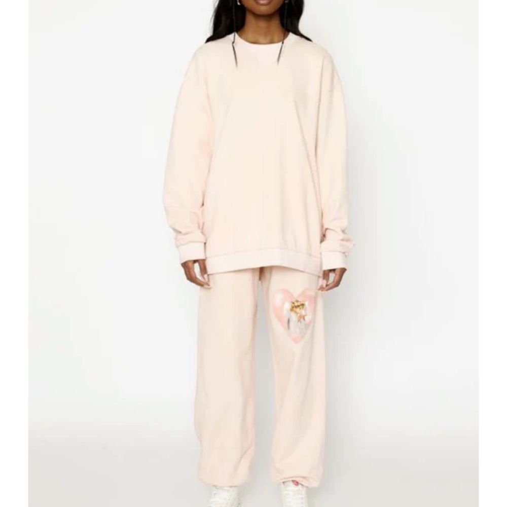 Boys Lie Set Goodbye Crewneck and Sweat SET Light Pink